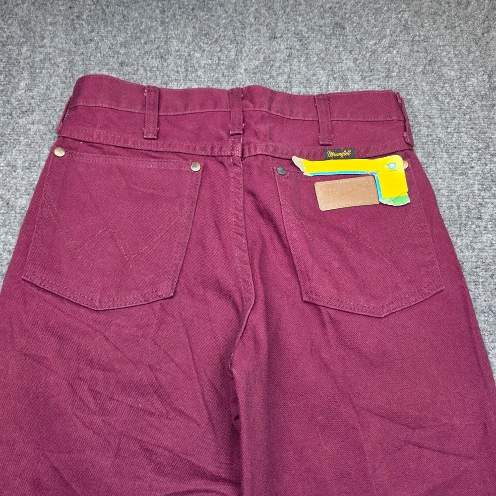 NWOT Vintage Wrangler 936CWE Cowboy Cut Slim Fit Maroon Jeans USA 28x32